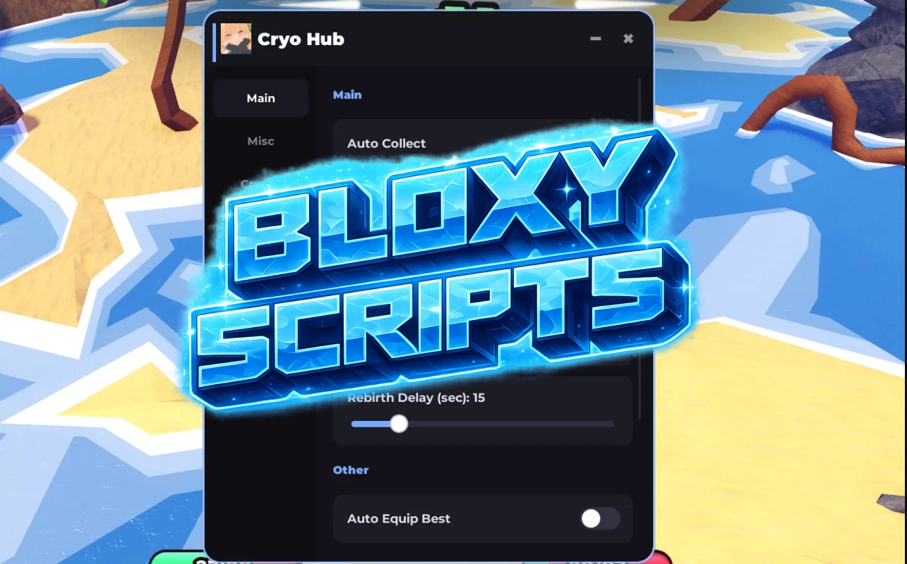 Slime RNG Script Cryo Hub - Auto Collect, Auto Roll, Auto Rebirth, Auto Claim Index, Auto Buy Zone