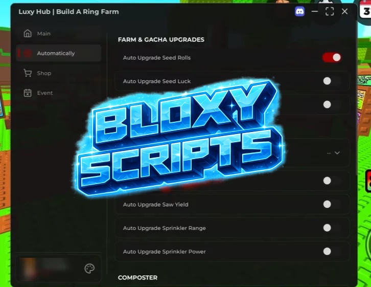 Build A Ring Farm Script 2026 Luxy Hub - Dupe Seeds, Auto Sell, Auto Collect Honey Comb Event