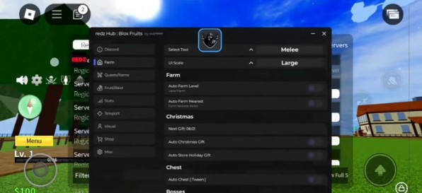 Redz Hub Blox Fruits Script | Anti Ban, Anti AFK, Auto Quest | KEYLESS